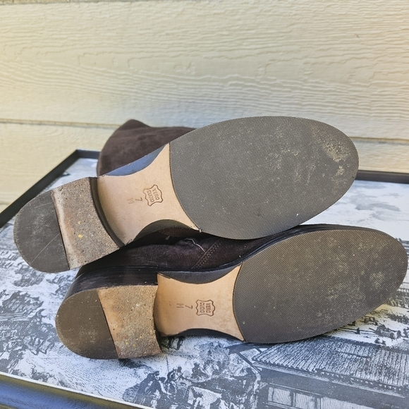 Van Eli brown suede riding boots 7M - Picture 7 of 12